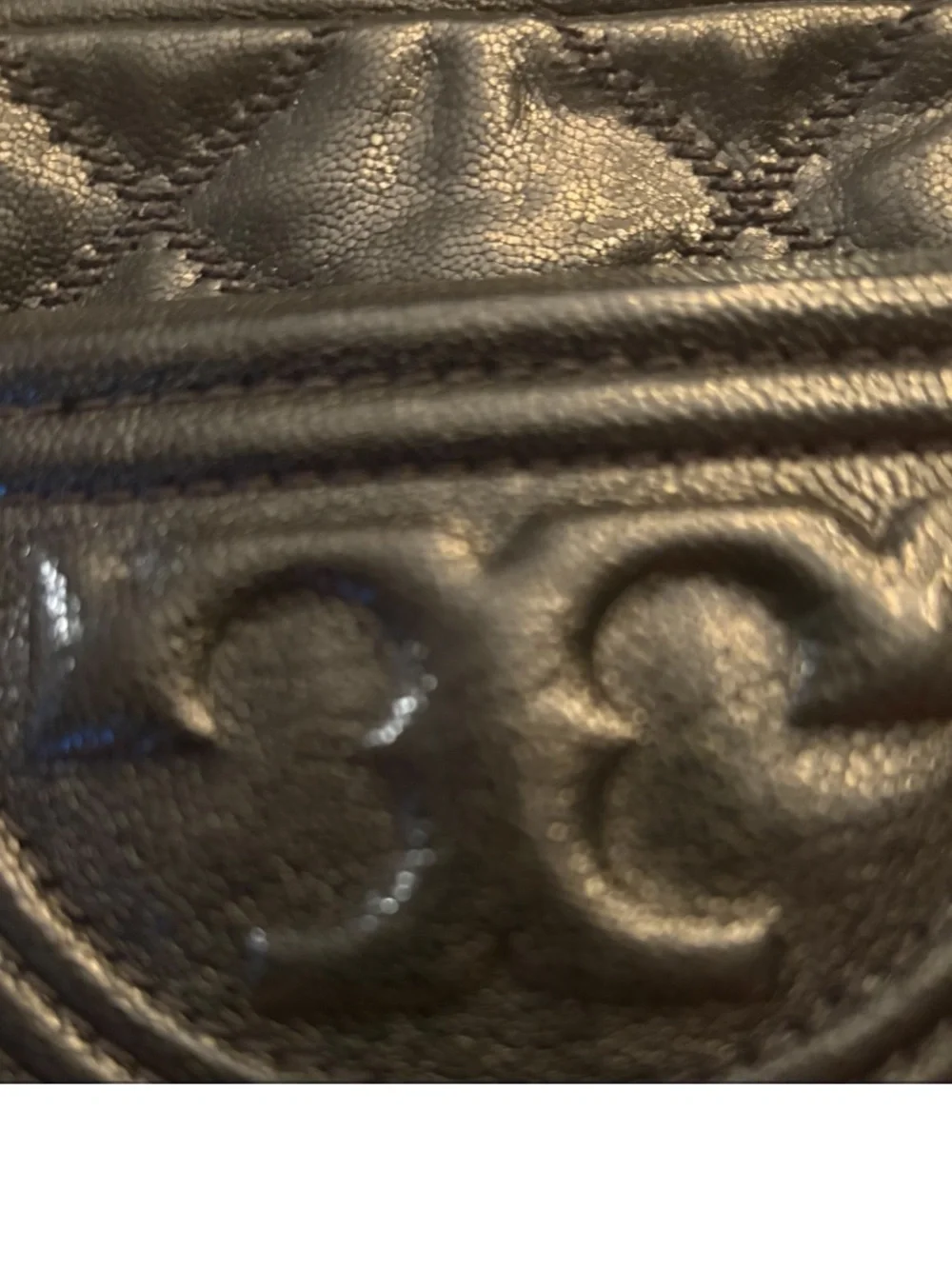 TORY BURCH Kira Black Quilted Leather Shoulder/Crossbody Bag
